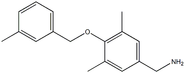 {3,5-dimethyl-4-[(3-methylphenyl)methoxy]phenyl}methanamine Struktur