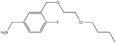 {3-[(2-butoxyethoxy)methyl]-4-fluorophenyl}methanamine Struktur