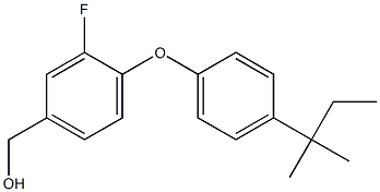 {3-fluoro-4-[4-(2-methylbutan-2-yl)phenoxy]phenyl}methanol Struktur