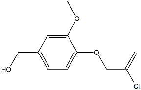 {4-[(2-chloroprop-2-en-1-yl)oxy]-3-methoxyphenyl}methanol Struktur