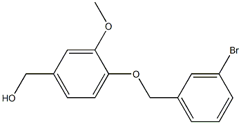 {4-[(3-bromophenyl)methoxy]-3-methoxyphenyl}methanol Struktur