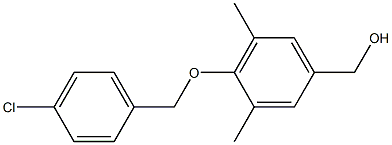 {4-[(4-chlorophenyl)methoxy]-3,5-dimethylphenyl}methanol Struktur