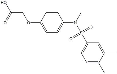 {4-[[(3,4-dimethylphenyl)sulfonyl](methyl)amino]phenoxy}acetic acid Struktur