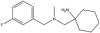 1-({[(3-fluorophenyl)methyl](methyl)amino}methyl)cyclohexan-1-amine Struktur