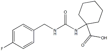 1-({[(4-fluorobenzyl)amino]carbonyl}amino)cyclohexanecarboxylic acid Struktur