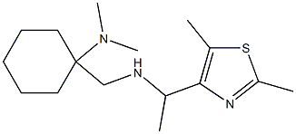 1-({[1-(2,5-dimethyl-1,3-thiazol-4-yl)ethyl]amino}methyl)-N,N-dimethylcyclohexan-1-amine Struktur