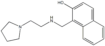 1-({[2-(pyrrolidin-1-yl)ethyl]amino}methyl)naphthalen-2-ol Struktur