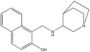 1-({1-azabicyclo[2.2.2]octan-3-ylamino}methyl)naphthalen-2-ol Struktur