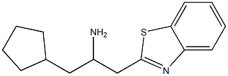 1-(1,3-benzothiazol-2-yl)-3-cyclopentylpropan-2-amine Struktur