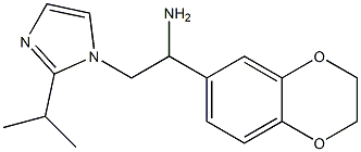 1-(2,3-dihydro-1,4-benzodioxin-6-yl)-2-[2-(propan-2-yl)-1H-imidazol-1-yl]ethan-1-amine Struktur