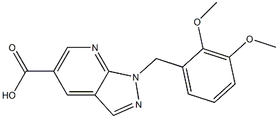 1-(2,3-dimethoxybenzyl)-1H-pyrazolo[3,4-b]pyridine-5-carboxylic acid Struktur