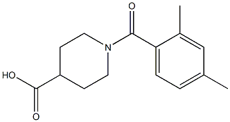 1-(2,4-dimethylbenzoyl)piperidine-4-carboxylic acid Struktur