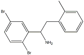 1-(2,5-dibromophenyl)-2-(2-methylphenyl)ethan-1-amine Struktur