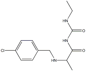 1-(2-{[(4-chlorophenyl)methyl]amino}propanoyl)-3-ethylurea Struktur