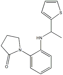 1-(2-{[1-(thiophen-2-yl)ethyl]amino}phenyl)pyrrolidin-2-one Struktur