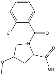 1-(2-chlorobenzoyl)-4-methoxypyrrolidine-2-carboxylic acid Struktur