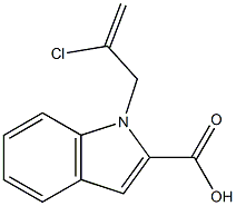 1-(2-chloroprop-2-en-1-yl)-1H-indole-2-carboxylic acid Struktur