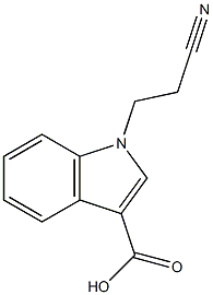 1-(2-cyanoethyl)-1H-indole-3-carboxylic acid Struktur