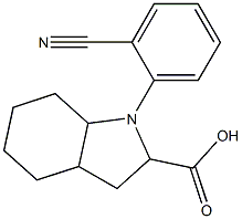 1-(2-cyanophenyl)-octahydro-1H-indole-2-carboxylic acid Struktur