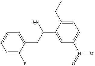 1-(2-ethyl-5-nitrophenyl)-2-(2-fluorophenyl)ethan-1-amine Struktur