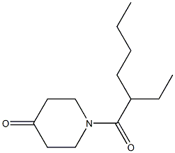 1-(2-ethylhexanoyl)piperidin-4-one Struktur