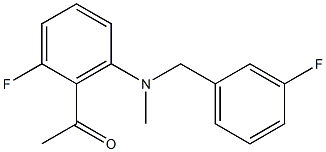 1-(2-fluoro-6-{[(3-fluorophenyl)methyl](methyl)amino}phenyl)ethan-1-one Struktur