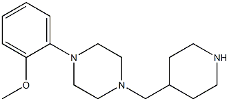 1-(2-methoxyphenyl)-4-(piperidin-4-ylmethyl)piperazine Struktur