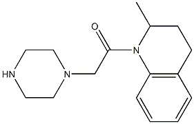 1-(2-methyl-1,2,3,4-tetrahydroquinolin-1-yl)-2-(piperazin-1-yl)ethan-1-one Struktur