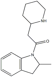 1-(2-methyl-2,3-dihydro-1H-indol-1-yl)-2-(piperidin-2-yl)ethan-1-one Struktur