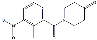 1-(2-methyl-3-nitrobenzoyl)piperidin-4-one Struktur