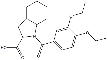 1-(3,4-Diethoxy-benzoyl)-octahydro-indole-2-carboxylic acid Struktur