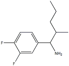 1-(3,4-difluorophenyl)-2-methylpentan-1-amine Struktur