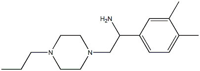 1-(3,4-dimethylphenyl)-2-(4-propylpiperazin-1-yl)ethan-1-amine Struktur