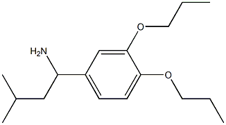 1-(3,4-dipropoxyphenyl)-3-methylbutan-1-amine Struktur