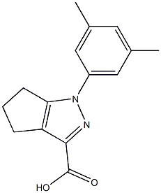 1-(3,5-dimethylphenyl)-1,4,5,6-tetrahydrocyclopenta[c]pyrazole-3-carboxylic acid Struktur