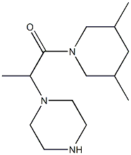 1-(3,5-dimethylpiperidin-1-yl)-2-(piperazin-1-yl)propan-1-one Struktur