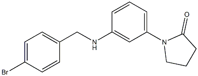 1-(3-{[(4-bromophenyl)methyl]amino}phenyl)pyrrolidin-2-one Struktur