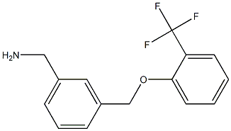 1-(3-{[2-(trifluoromethyl)phenoxy]methyl}phenyl)methanamine Struktur