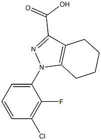 1-(3-chloro-2-fluorophenyl)-4,5,6,7-tetrahydro-1H-indazole-3-carboxylic acid Struktur