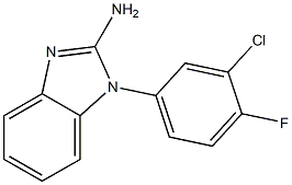 1-(3-chloro-4-fluorophenyl)-1H-1,3-benzodiazol-2-amine Struktur