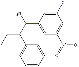 1-(3-chloro-5-nitrophenyl)-2-phenylbutan-1-amine Struktur