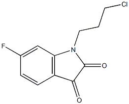 1-(3-chloropropyl)-6-fluoro-2,3-dihydro-1H-indole-2,3-dione Struktur