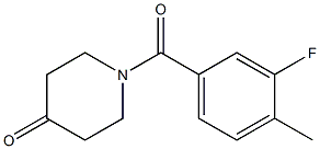 1-(3-fluoro-4-methylbenzoyl)piperidin-4-one Struktur