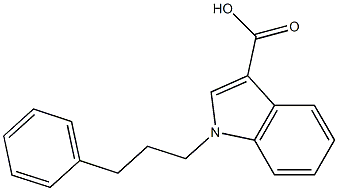 1-(3-phenylpropyl)-1H-indole-3-carboxylic acid Struktur