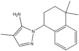 1-(4,4-dimethyl-1,2,3,4-tetrahydronaphthalen-1-yl)-4-methyl-1H-pyrazol-5-amine Struktur