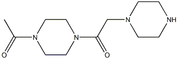 1-(4-acetylpiperazin-1-yl)-2-(piperazin-1-yl)ethan-1-one Struktur