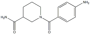 1-(4-aminobenzoyl)piperidine-3-carboxamide Struktur