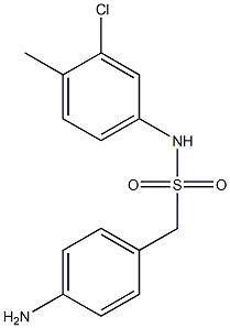 1-(4-aminophenyl)-N-(3-chloro-4-methylphenyl)methanesulfonamide Struktur