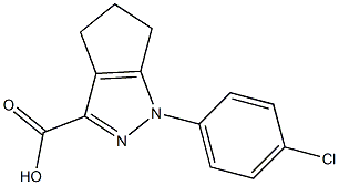 1-(4-chlorophenyl)-1,4,5,6-tetrahydrocyclopenta[c]pyrazole-3-carboxylic acid Struktur