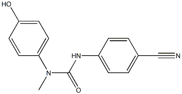 1-(4-cyanophenyl)-3-(4-hydroxyphenyl)-3-methylurea Struktur